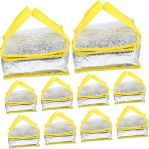 10Pcs Insulated Pizza Bags for Thermal Insulated Cooler Bags Spacious Stylish Food Carrier for