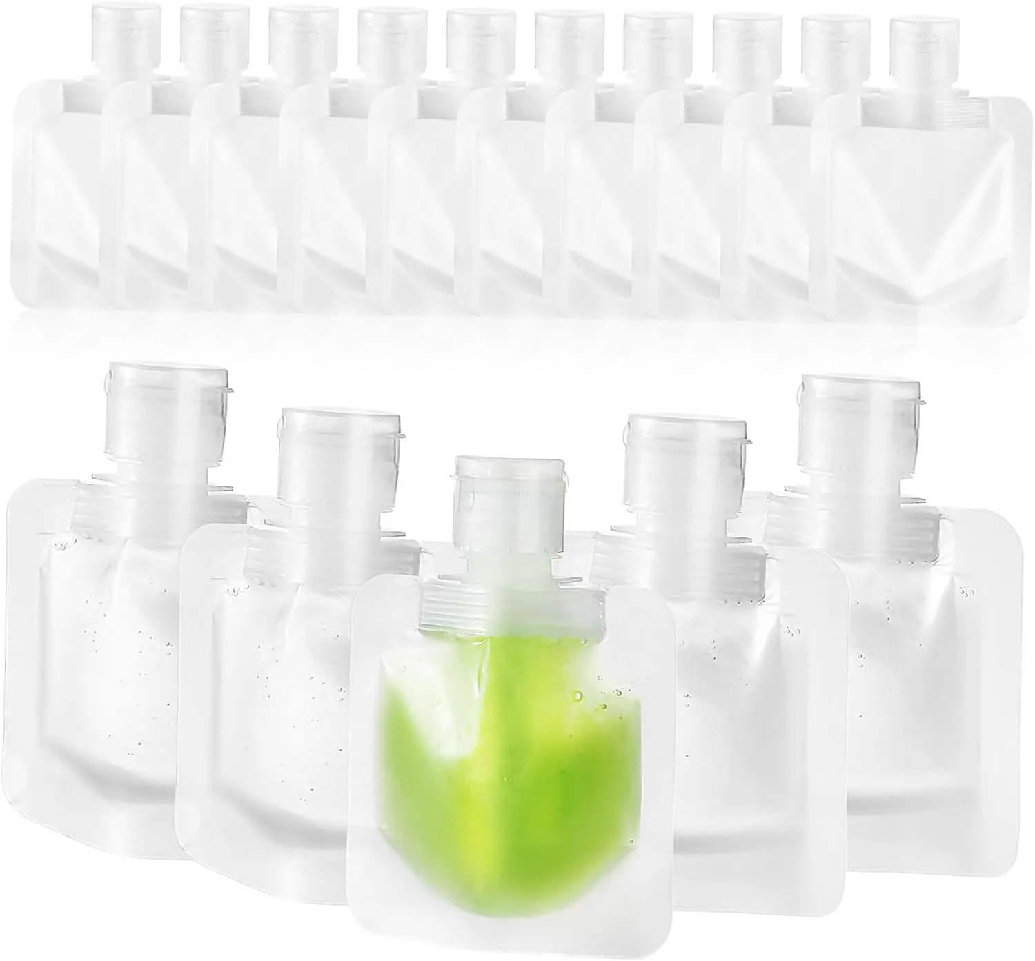 15 Pcs Small Travel Containers Refillable Squeeze Pouches for Cosmetics Diaper Bag Organizing Pouches