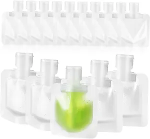 15 Pcs Small Travel Containers Refillable Squeeze Pouches for Cosmetics Diaper Bag Organizing Pouches