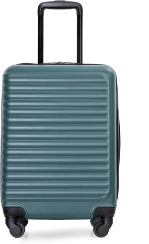 20 inch Lightweight Suitcase with Spinner Wheels | Carry On Luggage for Travel | ABS Material | Spacious & Organized | Green