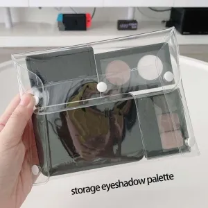 2Pcs Clear Mini Makeup Bag, Small PVC Plastic Cosmetic Organizer Bag Pouch with Snap Closure Cosmetic Bags for Vacation Travel, Bathroom Organizing Bags and Transparent Storage Bag