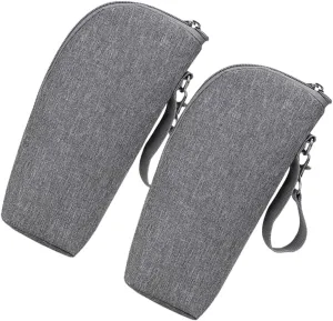 2pcs Insulated Milk Bottle Bags for Portable Thermal Storage Organizers Water Resistant Bottles Holder Lightweight Secure Zipper Convenient for Outings