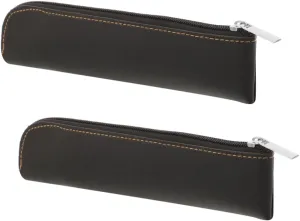 2Pcs Pen Bag Portable Insulated Medication Organizer for Supplies Water Resistant PU Leather Case with Dual Storage for Pens and Medicine Box