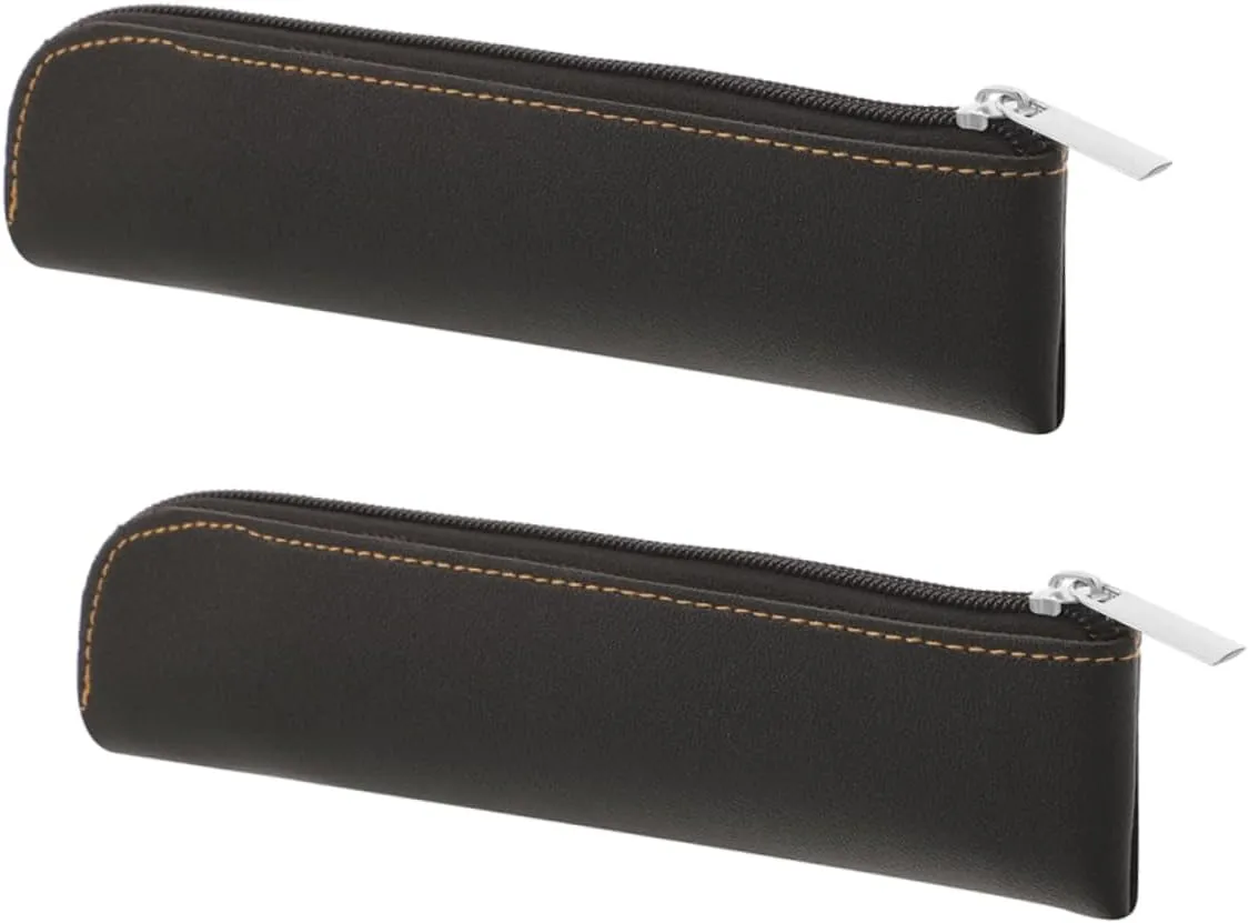 2Pcs Pen Bag Portable Insulated Medication Organizer for Supplies Water Resistant PU Leather Case with Dual Storage for Pens and Medicine Box