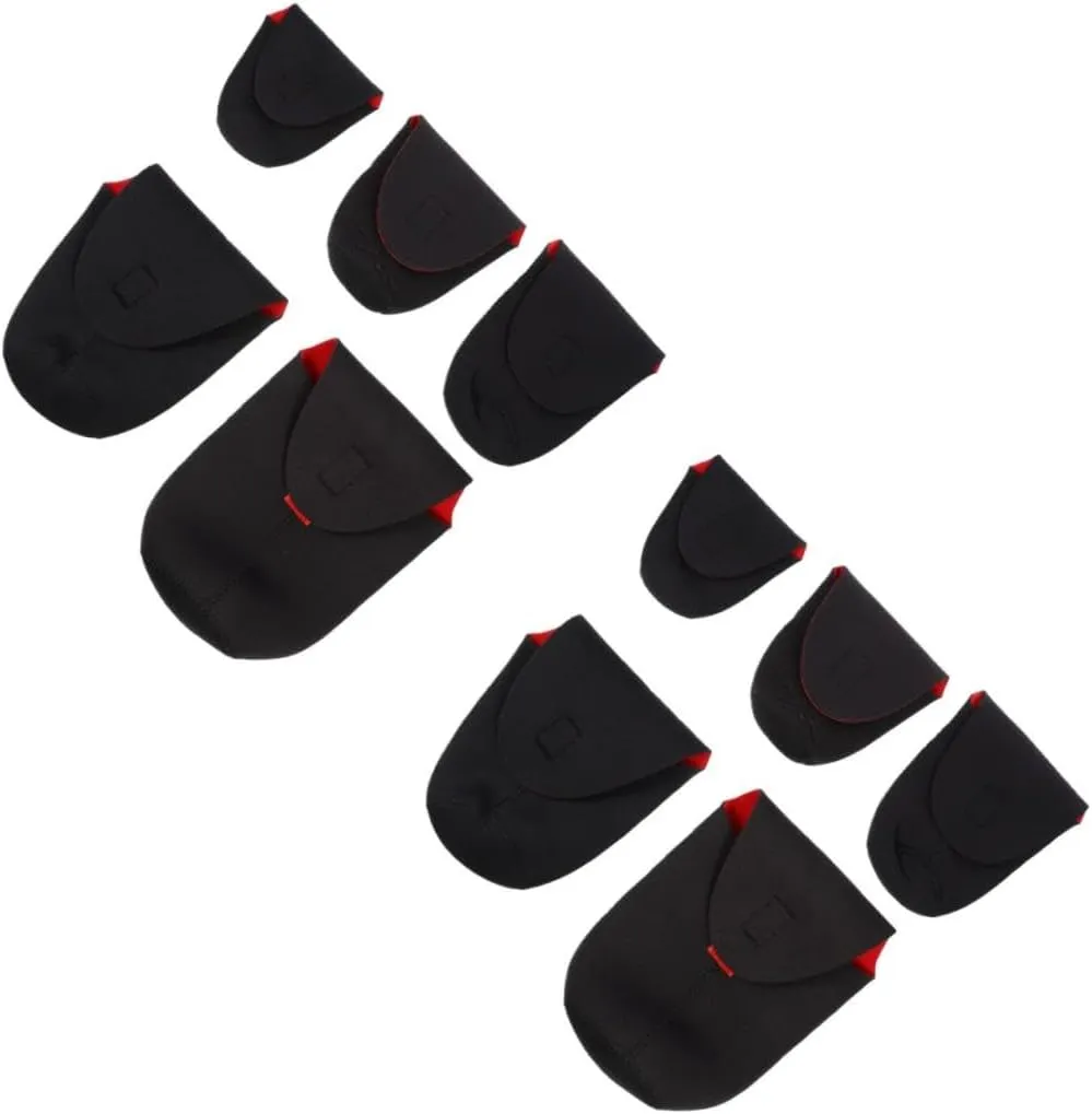 2sets 5pcs Neoprene Lens Case Pouch for Dslr Camera Shockproof Protective Carrying Bag for Mirrorless Lenses Lightweight and Compact Design for Photographers 5pcs*2