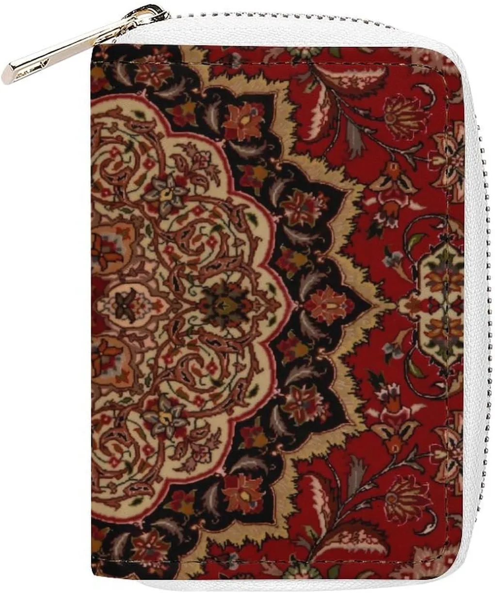 Accent Vintage Persian Portable And Compact Leather Card Bag