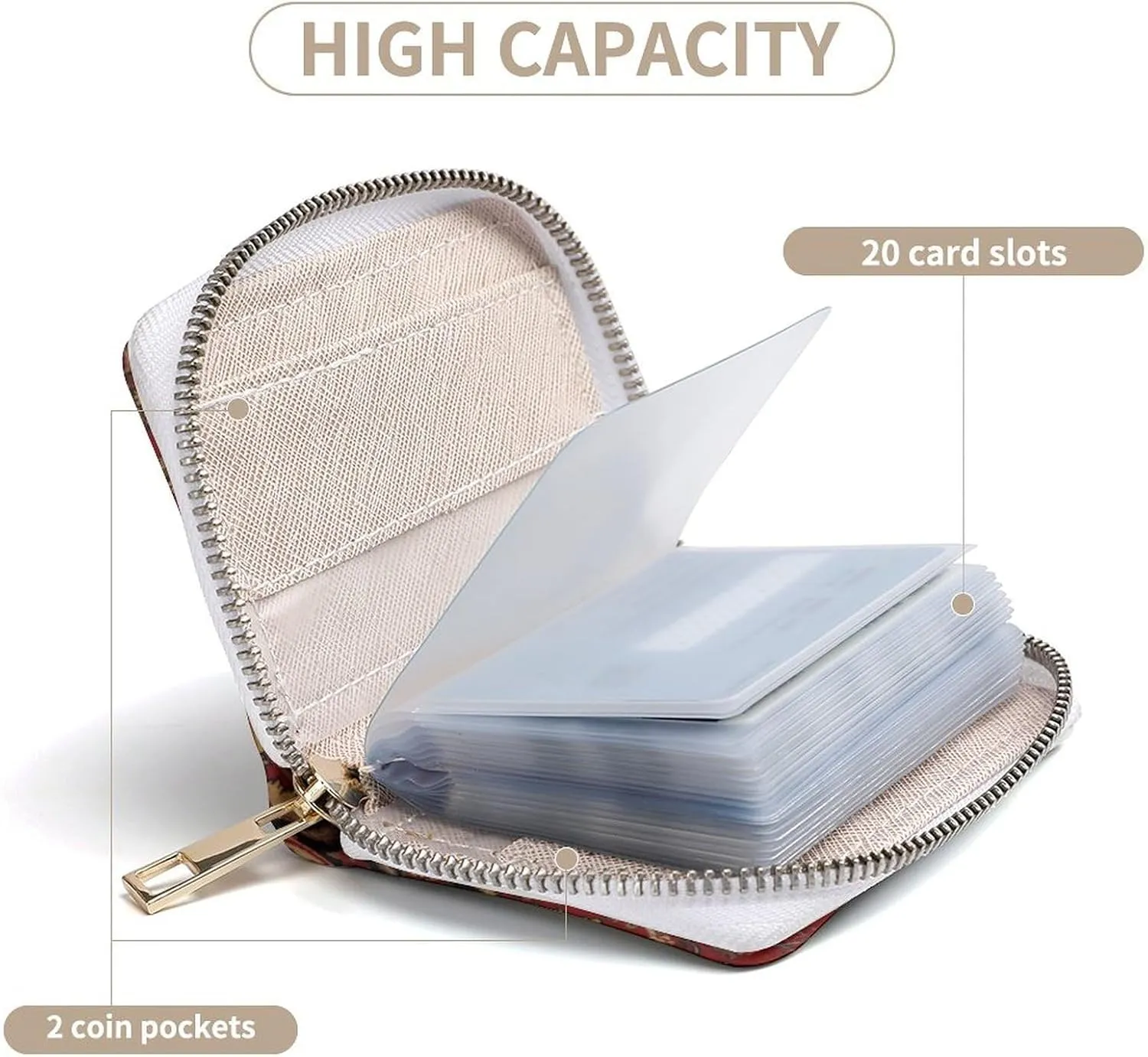 Accent Vintage Persian Portable And Compact Leather Card Bag