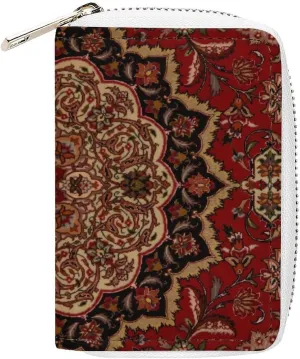 Accent Vintage Persian Portable And Compact Leather Card Bag