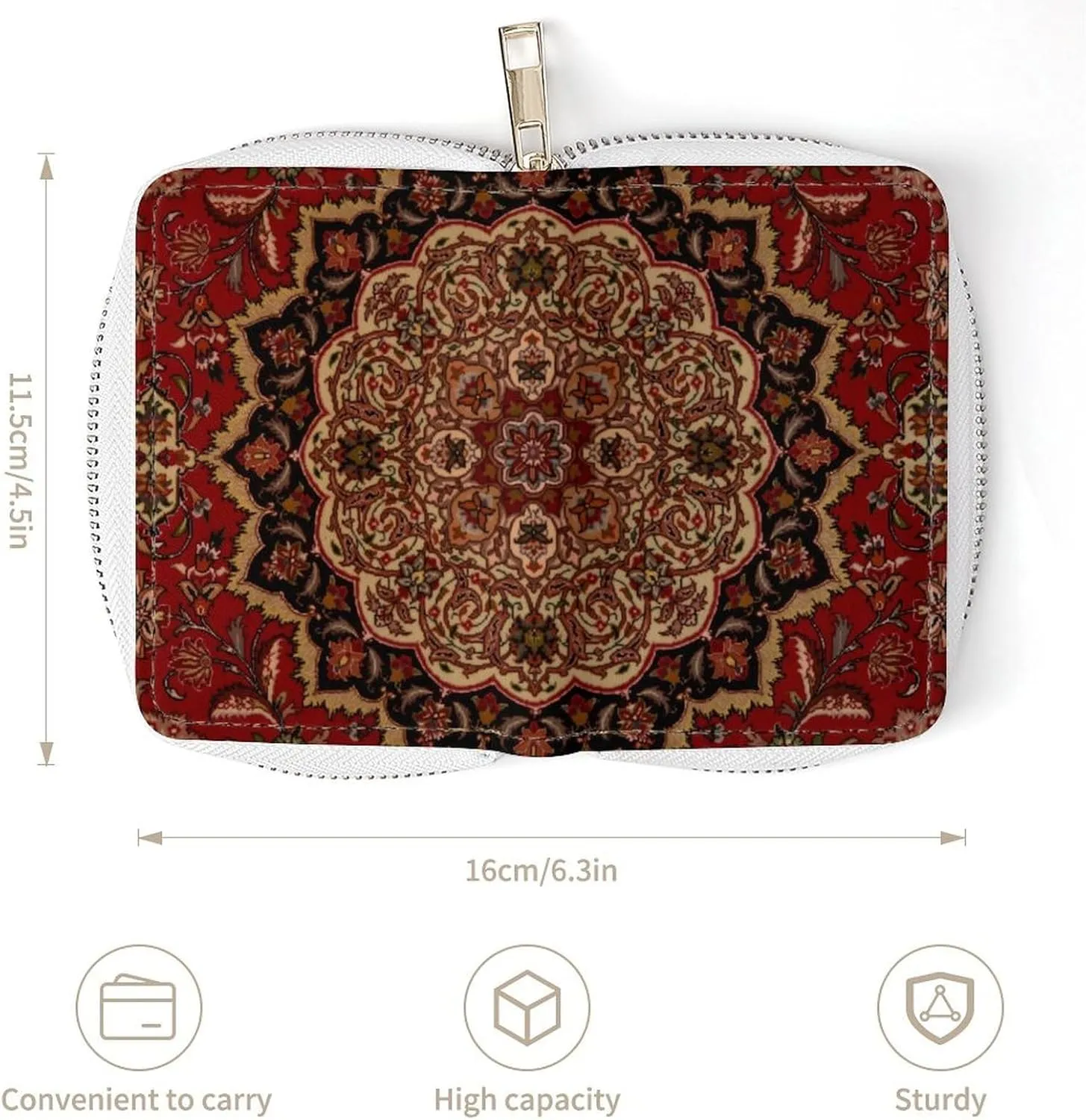 Accent Vintage Persian Portable And Compact Leather Card Bag