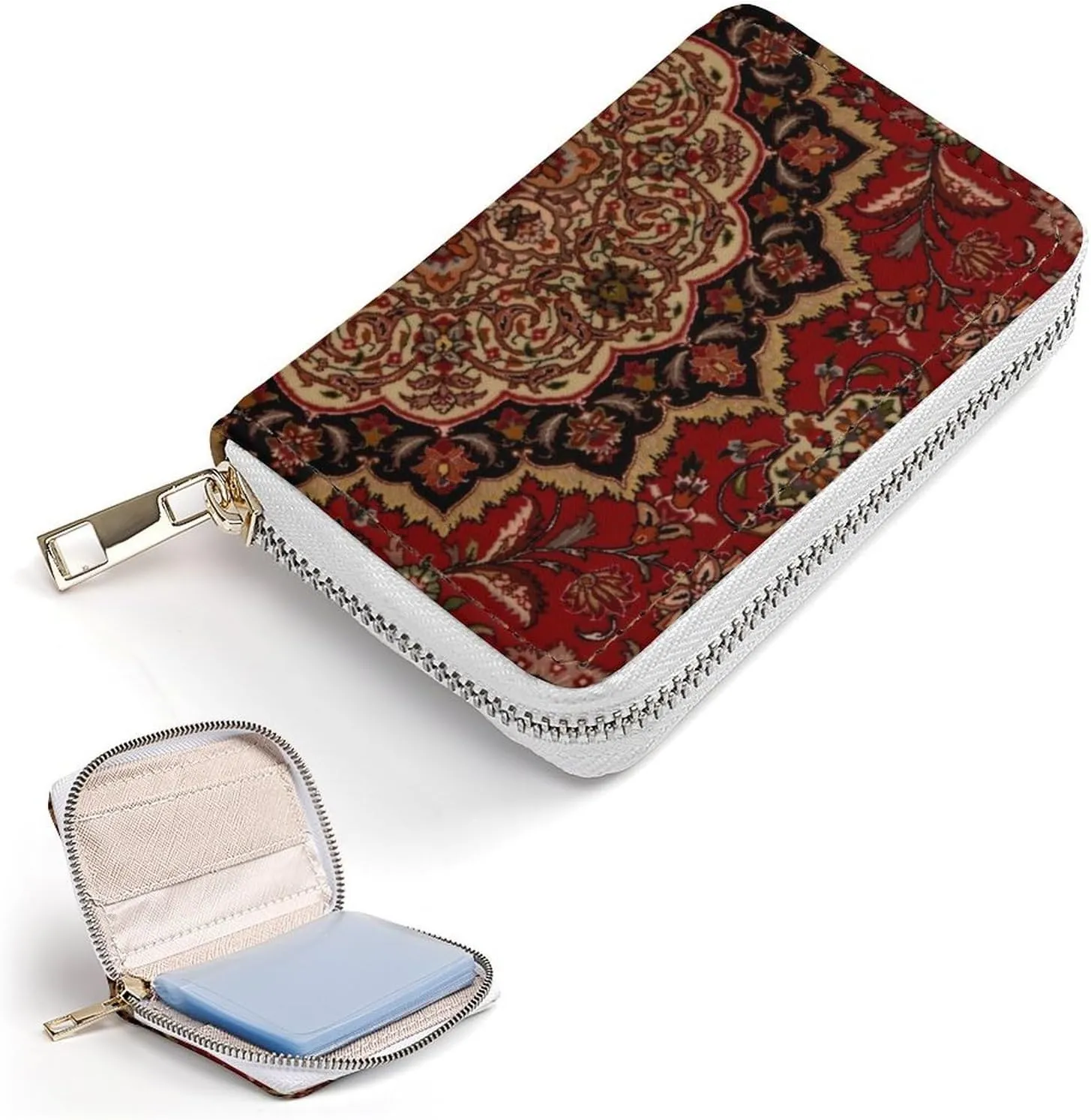 Accent Vintage Persian Portable And Compact Leather Card Bag