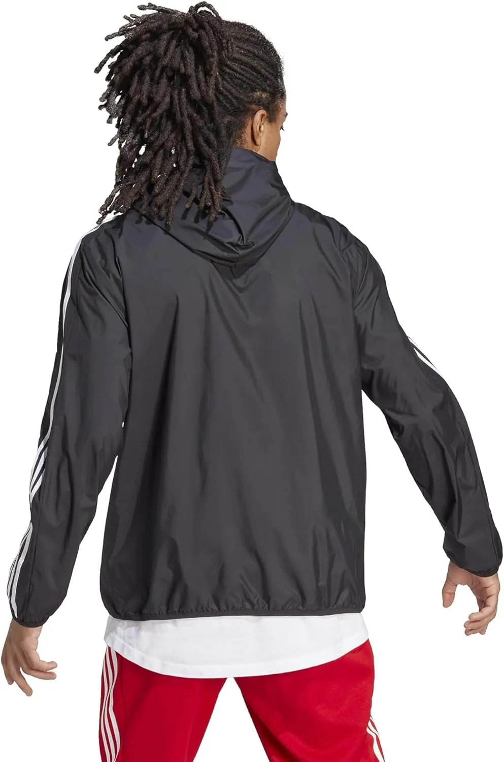 adidas Men's Tall Size Essentials Woven 3-Stripes Windbreaker
