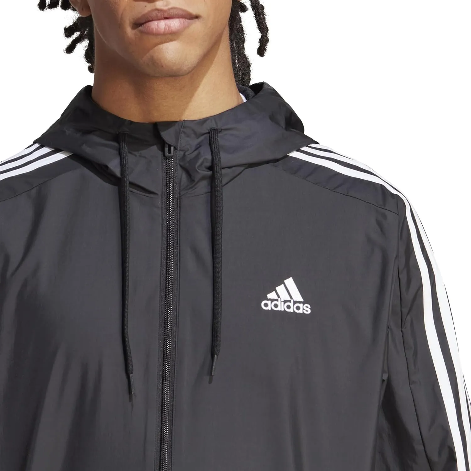 adidas Men's Tall Size Essentials Woven 3-Stripes Windbreaker