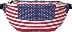 American Flag Stylish Crossbody Waist Pack - Versatile And Compact Travel Pouch For Hands-Free Storage, Black, PBYB-12185A