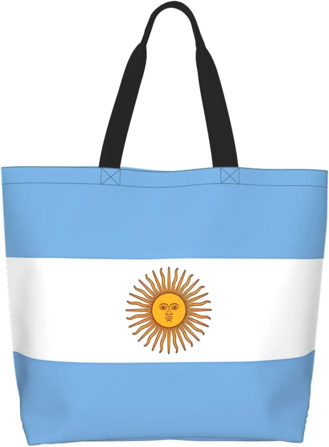 Argentina Flag Women's Tote Bag Large Capacity Single Shoulder Bags Handbag for Shopping Work