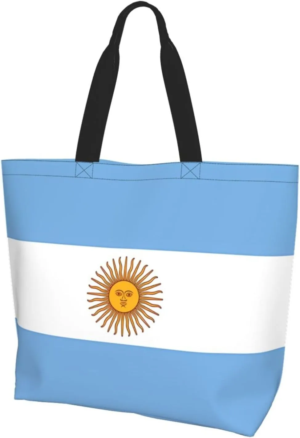 Argentina Flag Women's Tote Bag Large Capacity Single Shoulder Bags Handbag for Shopping Work