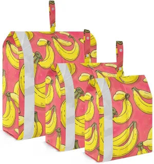 Banana Packing Cubes for Travel 3 Set Travel Organizer Bags Luggage Bags for Vacation Clothes