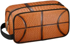 Basketball Sports Travel Toiletry Bag for Boys Teens, Waterproof Hanging Dopp Kit for Men, Shaving Bag with Large Capacity for Travel,Sports Shower