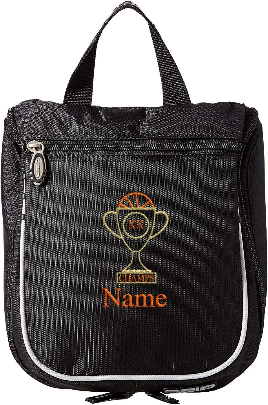 Basketball Toiletry Bag, Personalized Men's Shaving Kit, Hanging Travel Case
