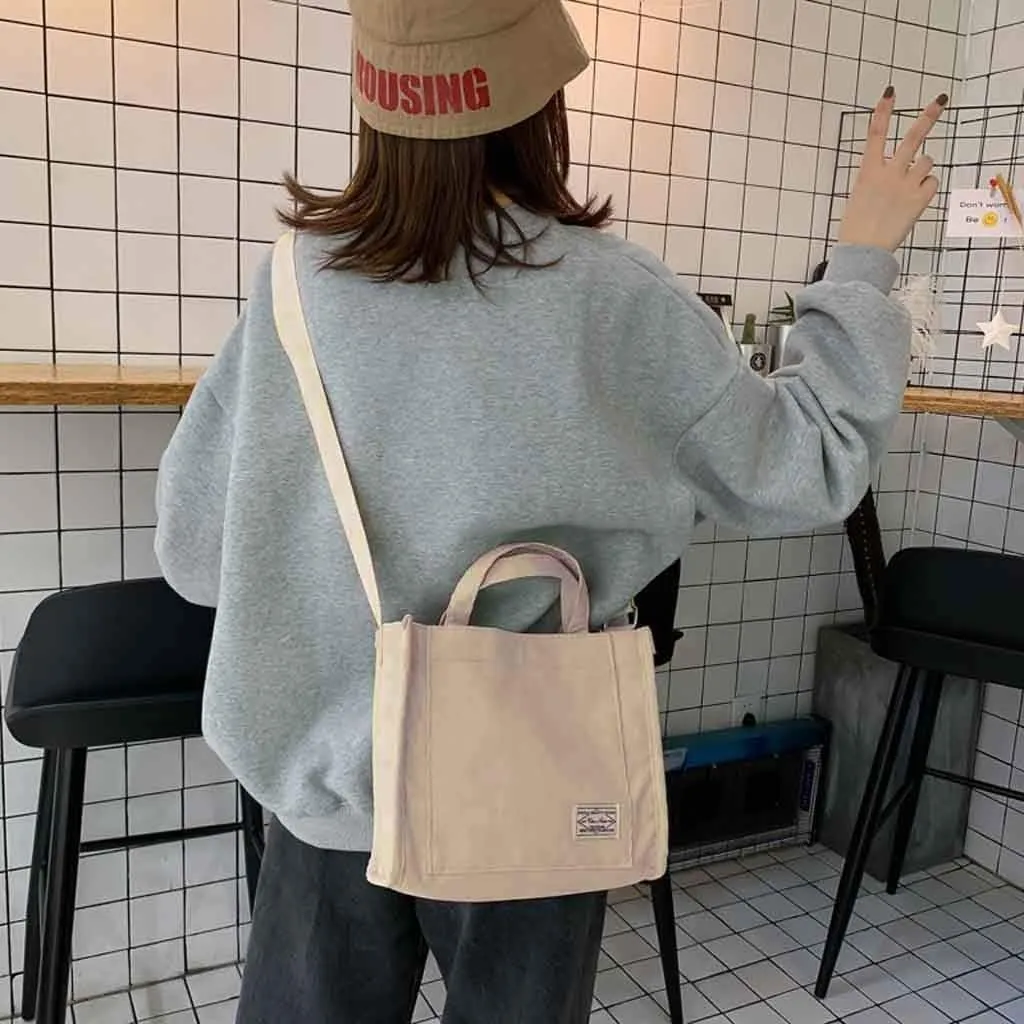 Beach Tote Bag Casual Canvas Messenger Bag Crossbody Handbags Shoulder For Students Girls Outdoor Shopping Travel