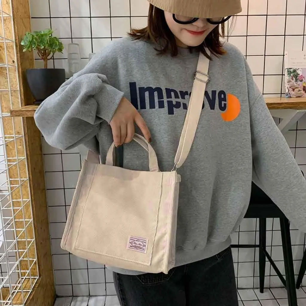 Beach Tote Bag Casual Canvas Messenger Bag Crossbody Handbags Shoulder For Students Girls Outdoor Shopping Travel