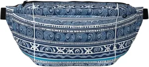 Blue Polynesian Maori Tribal Pattern Stylish Crossbody Waist Pack - Versatile And Compact Travel Pouch For Hands-Free Storage