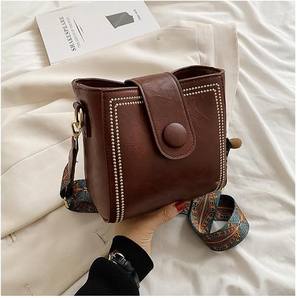 Bootara Bucket Bag, Bootara Women's Vintage Bunny Charm Bucket Bag  Convertible Shoulder Crossbody, Spacious Travel Tote