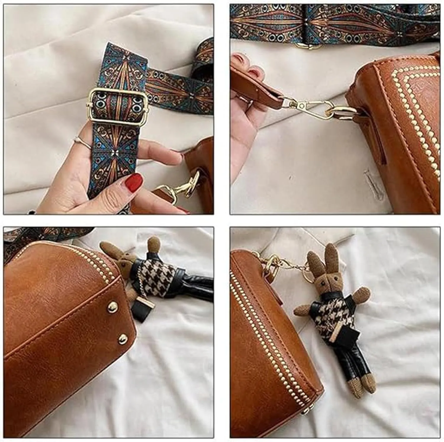 Bootara Bucket Bag, Vintage Retro Small Water Bucket Bag, with Adjustable Wider Shoulder Strap, Spacious Travel Tote,