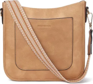 BOSTANTEN Leather Trendy Crossbody Bags for Women Bundle Crossbody Purses Hobo Bags
