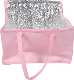 Cabilock Portable Insulated Food Bag with Handle Thermal Carrying Bag for Takeout Cakes Seafood Lightweight Zipper Closure Convenient for Food Transport
