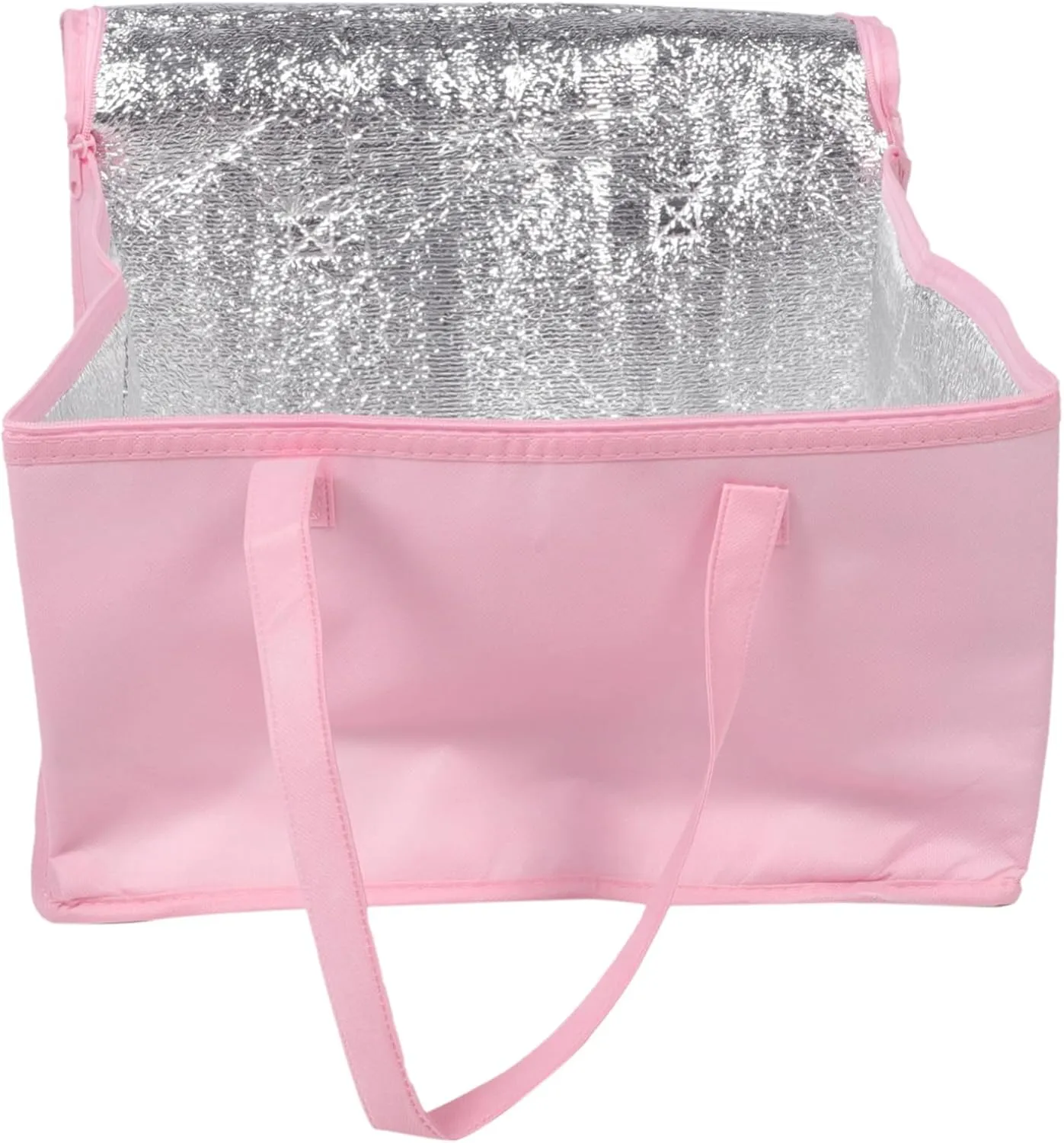 Cabilock Portable Insulated Food Bag with Handle Thermal Carrying Bag for Takeout Cakes Seafood Lightweight Zipper Closure Convenient for Food Transport