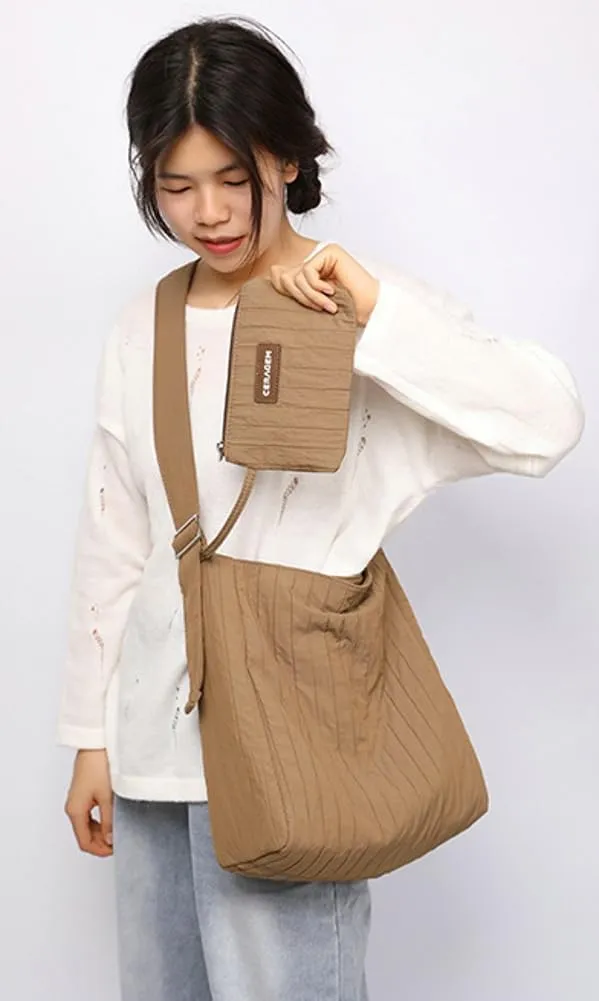 Canvas Hobo Crossbody Shoulder Tote Bag for Women Qulited Casual Purse Messenger Bags Travel Work