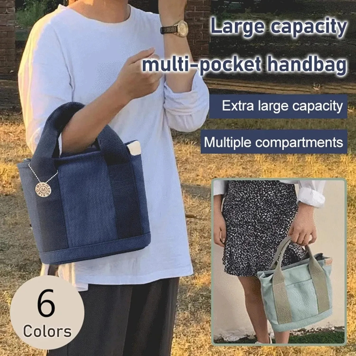 Canvas Tote Bag Unisex Canvas Bags Large Capacity Fashion Portable Shoulder Bag Messenger Bag For Shopping Travel