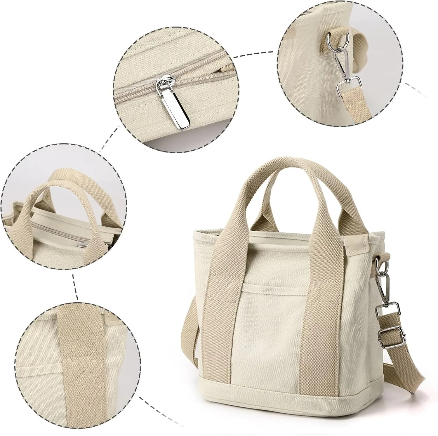 Canvas Tote Bag Unisex Canvas Bags Large Capacity Fashion Portable Shoulder Bag Messenger Bag For Shopping Travel