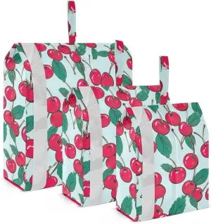 Cartoon Cherry Packing Cubes for Travel 3 Set Travel Bags Organizer Suitcase Organizer Bags Set for Organization