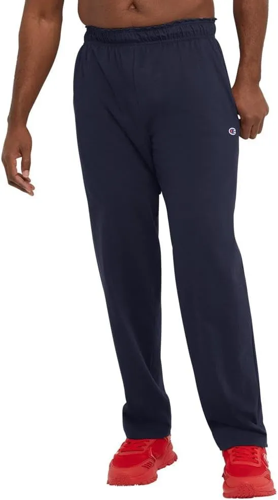 Champion Men's Pants, Lightweight Open-Hem Lounge Pants for Men, Jersey Pants (Reg. or Big & Tall)