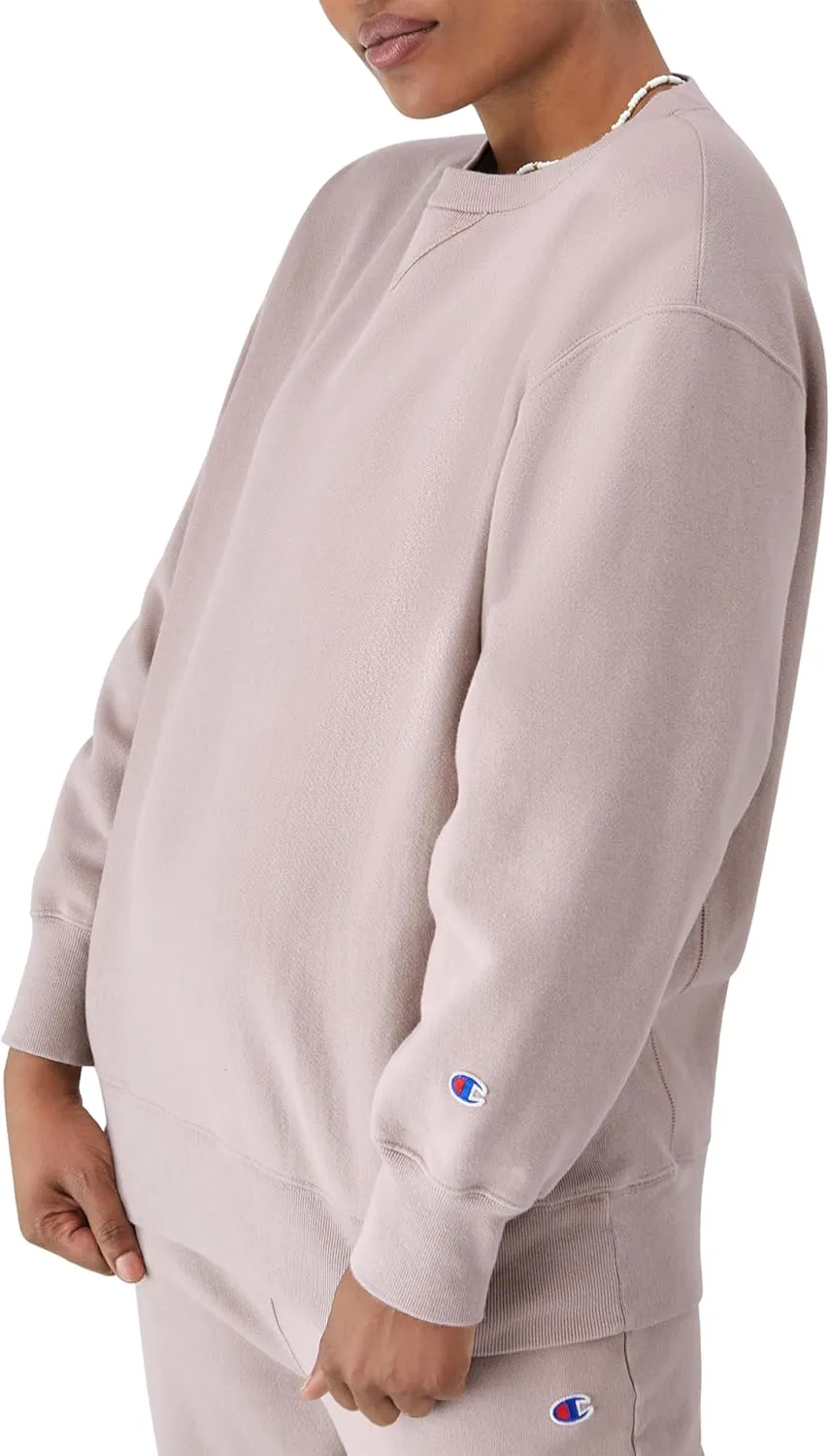 Champion Women'S Sweatshirt, Reverse Weave, Oversized Fleece Crewneck Sweatshirt For Women