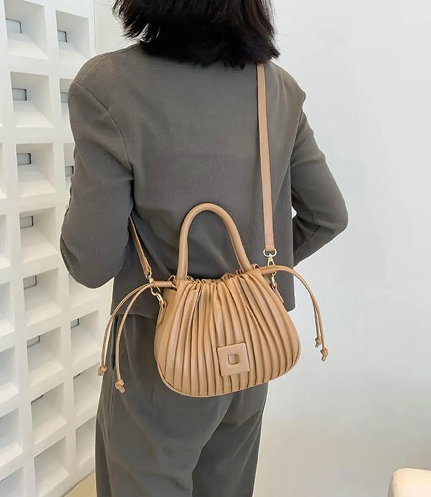 Clean-Fit Bucket Bags for Women Classic Crossbody Bags for Women with Drawstring Handbag Clutch Purse Casual Travel Bag