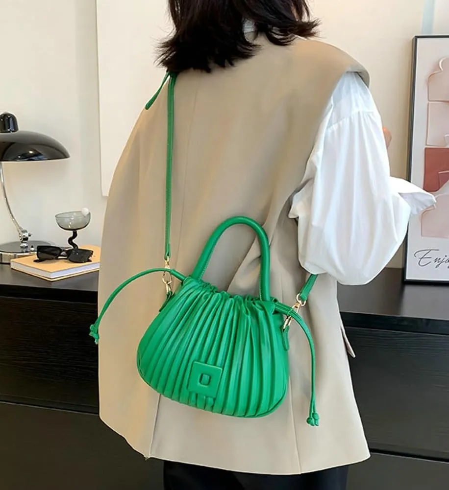 Clean-Fit Bucket Bags for Women Classic Crossbody Bags for Women with Drawstring Handbag Clutch Purse Casual Travel Bag