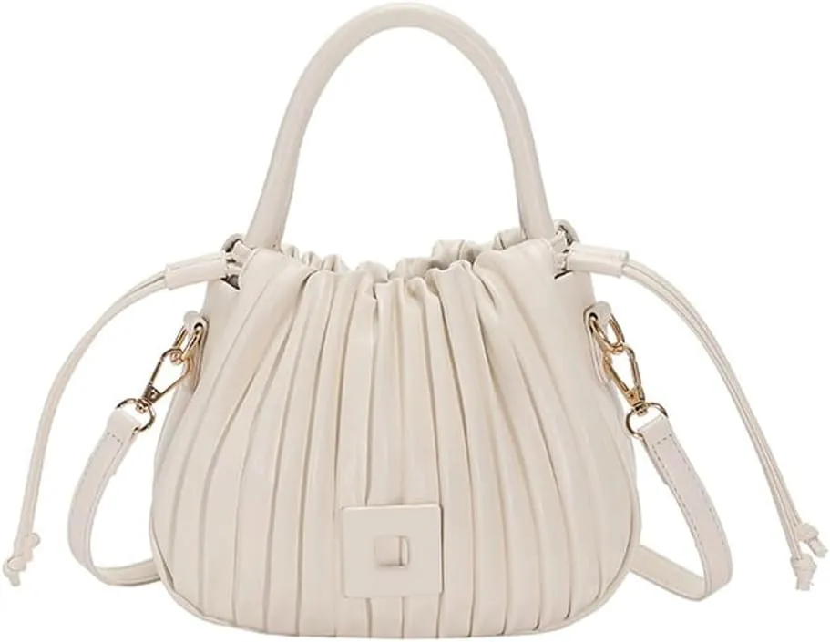 Clean-Fit Bucket Bags for Women Classic Crossbody Bags for Women with Drawstring Handbag Clutch Purse Casual Travel Bag