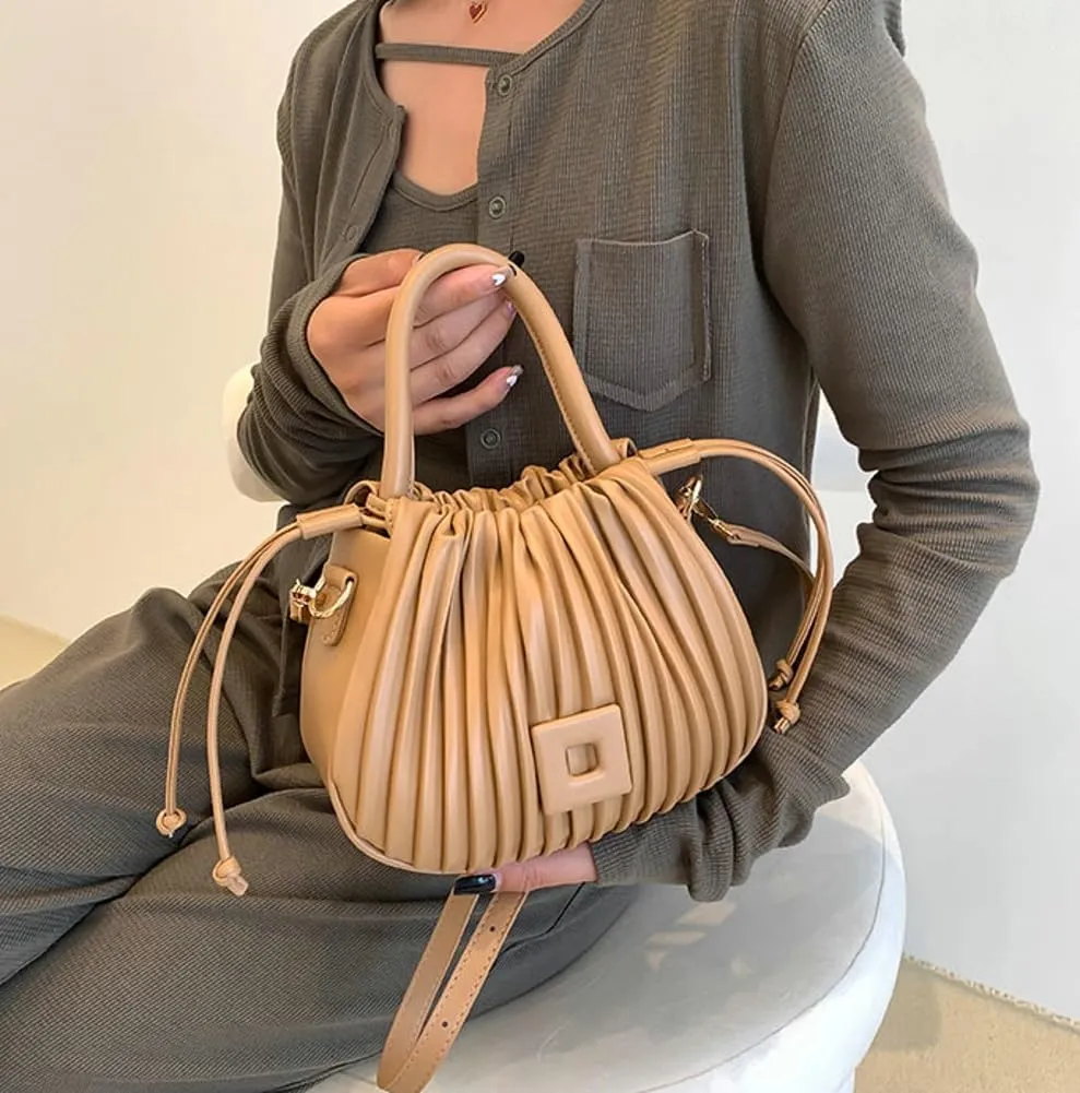 Clean-Fit Bucket Bags for Women Classic Crossbody Bags for Women with Drawstring Handbag Clutch Purse Casual Travel Bag