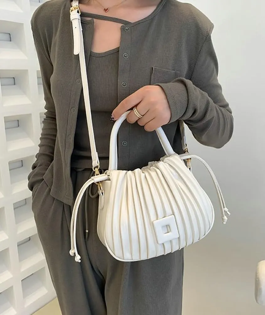 Clean-Fit Bucket Bags for Women Classic Crossbody Bags for Women with Drawstring Handbag Clutch Purse Casual Travel Bag