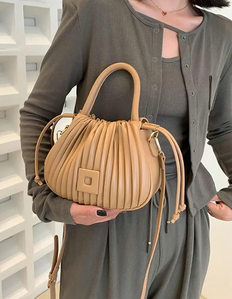 Clean-Fit Bucket Bags for Women Classic Crossbody Bags for Women with Drawstring Handbag Clutch Purse Casual Travel Bag