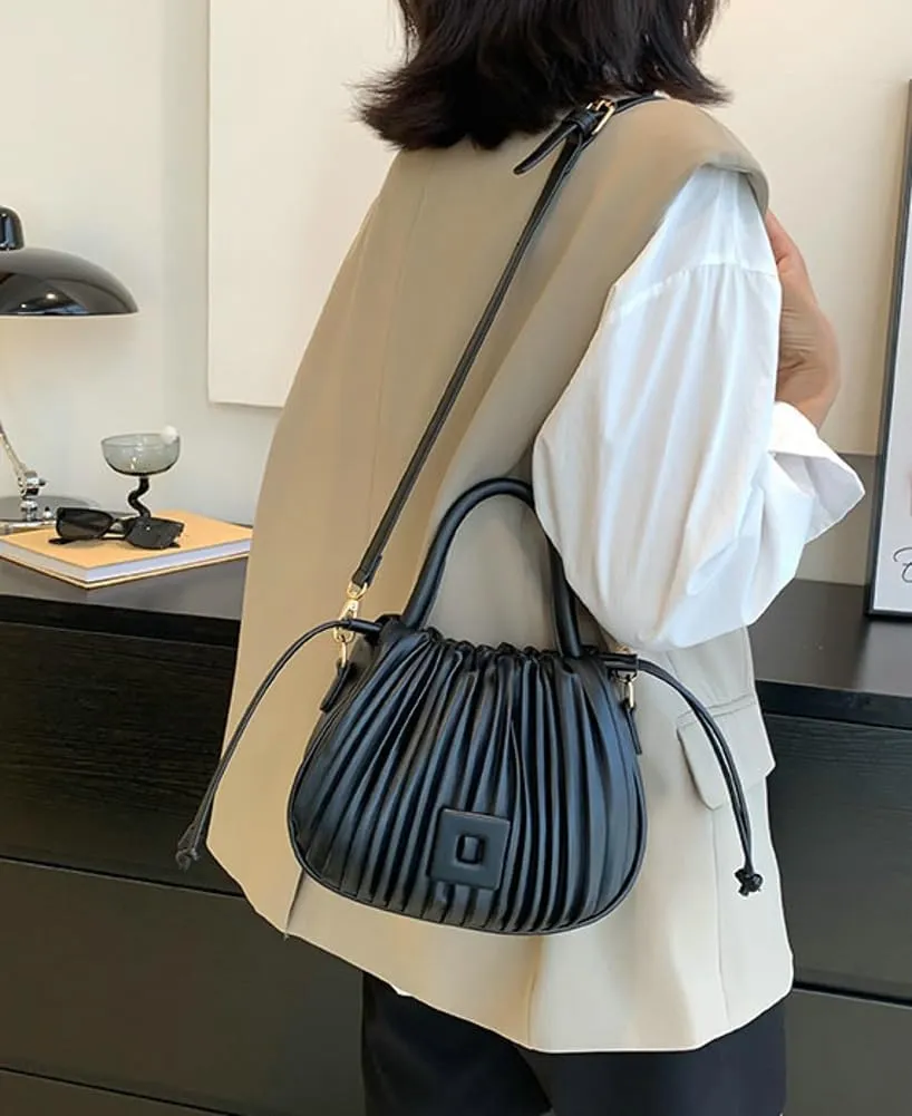 Clean-Fit Bucket Bags for Women Classic Crossbody Bags for Women with Drawstring Handbag Clutch Purse Casual Travel Bag