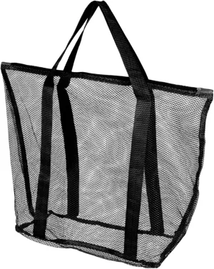 CLISPEED Large Capacity Transparent Mesh Tote Bag Heavy Duty Beach Bag with Zipper Pouch for Versatile Use for Family Beach Gear and Holiday Essentials