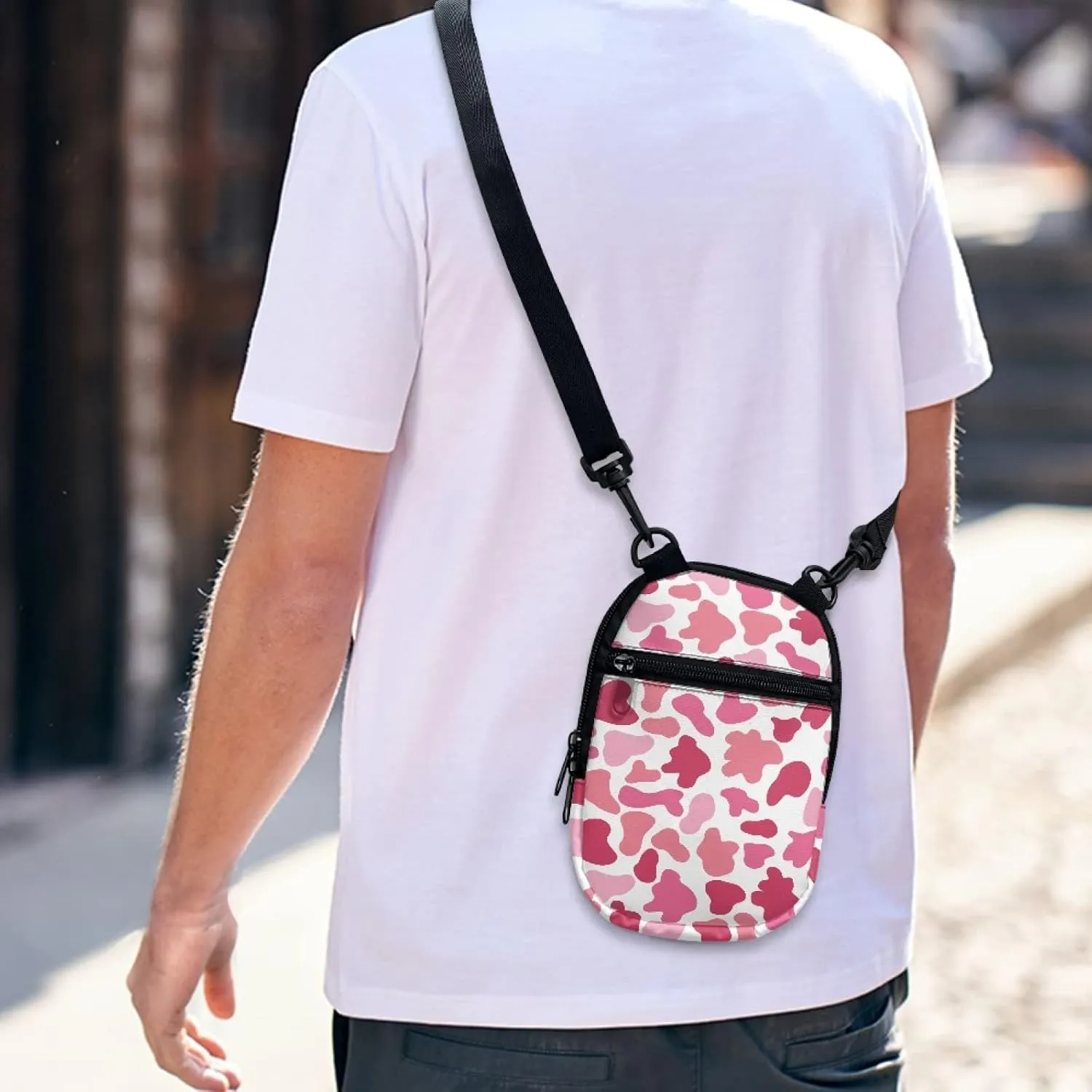 Coldinair Trendy Print Mini Crossbody Bag for Men Women Teens