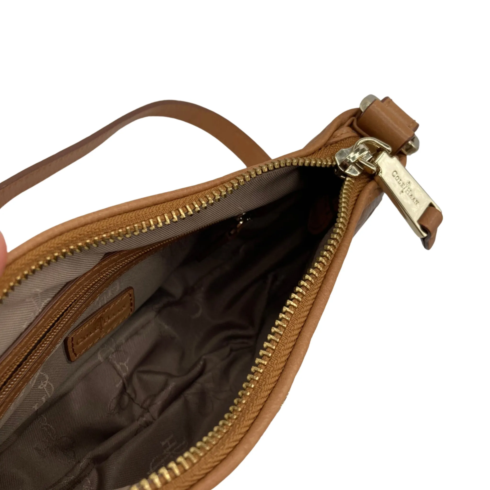 Cole Haan Tan Woven Crossbody Purse