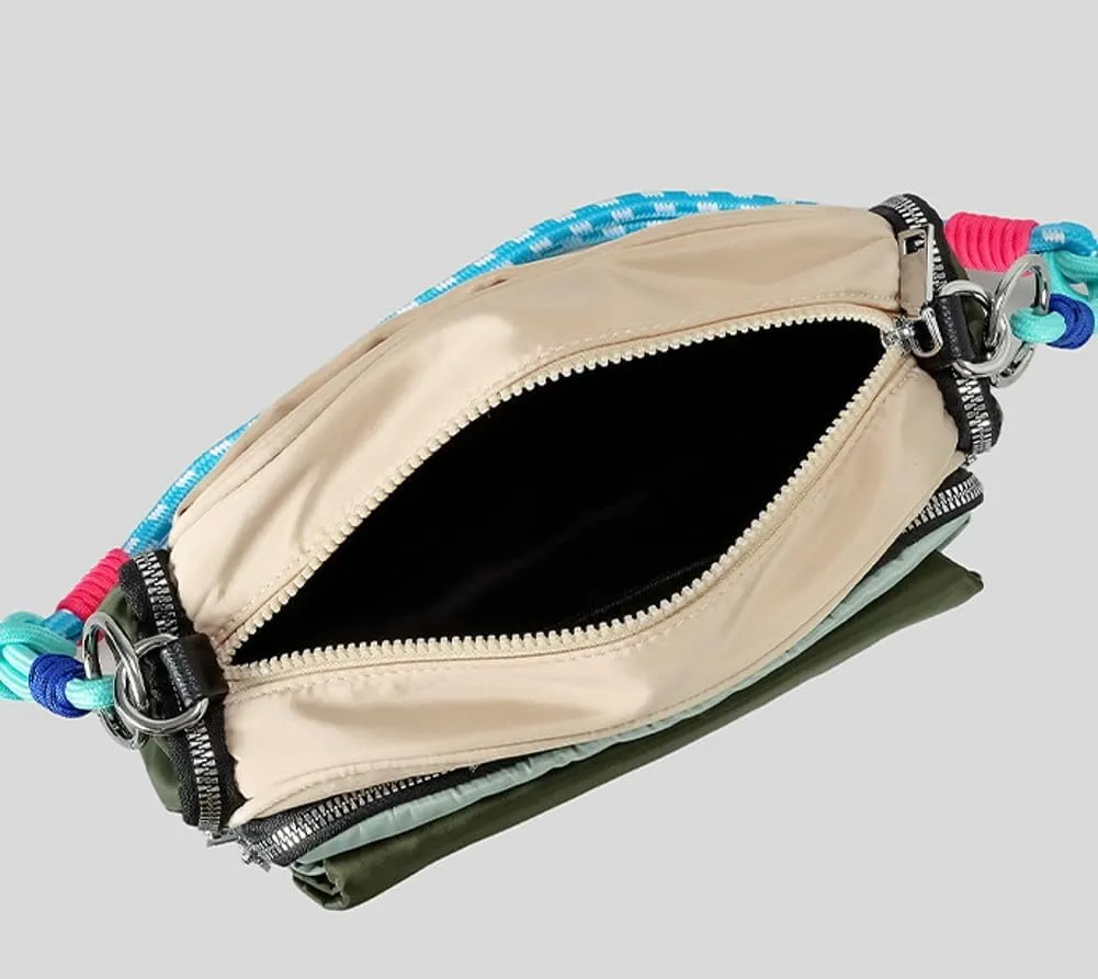 Colourful Camera Bag Nylon Crossbody Bags for Women Underarm Hobo Bags for Women Handbag with Multiple Pockets Purse 2025