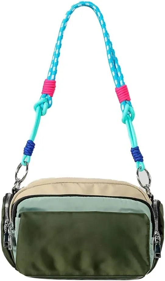 Colourful Camera Bag Nylon Crossbody Bags for Women Underarm Hobo Bags for Women Handbag with Multiple Pockets Purse 2025