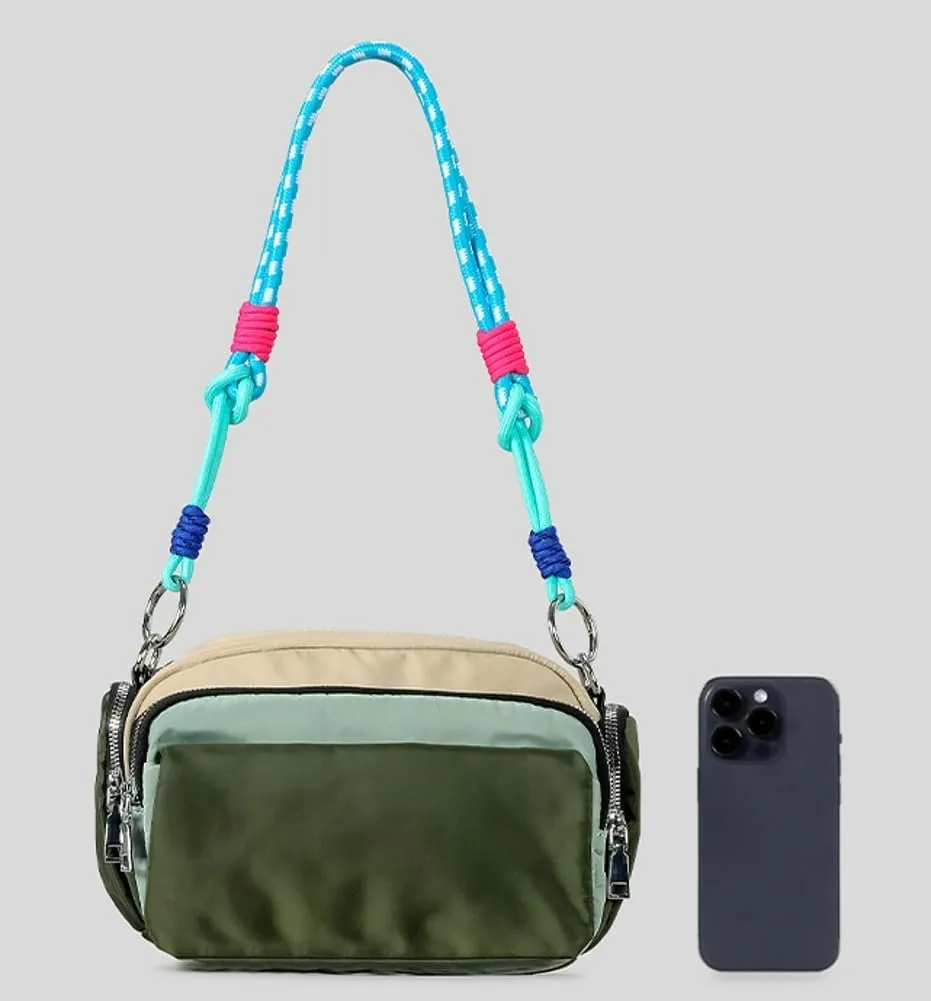 Colourful Camera Bag Nylon Crossbody Bags for Women Underarm Hobo Bags for Women Handbag with Multiple Pockets Purse 2025