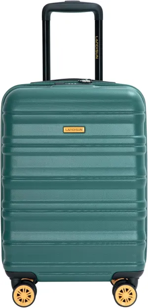 Compact Dark Green Carry On Luggage for Stress-Free Travel, TSA with 360 Spinner Wheels and Spacious Interior